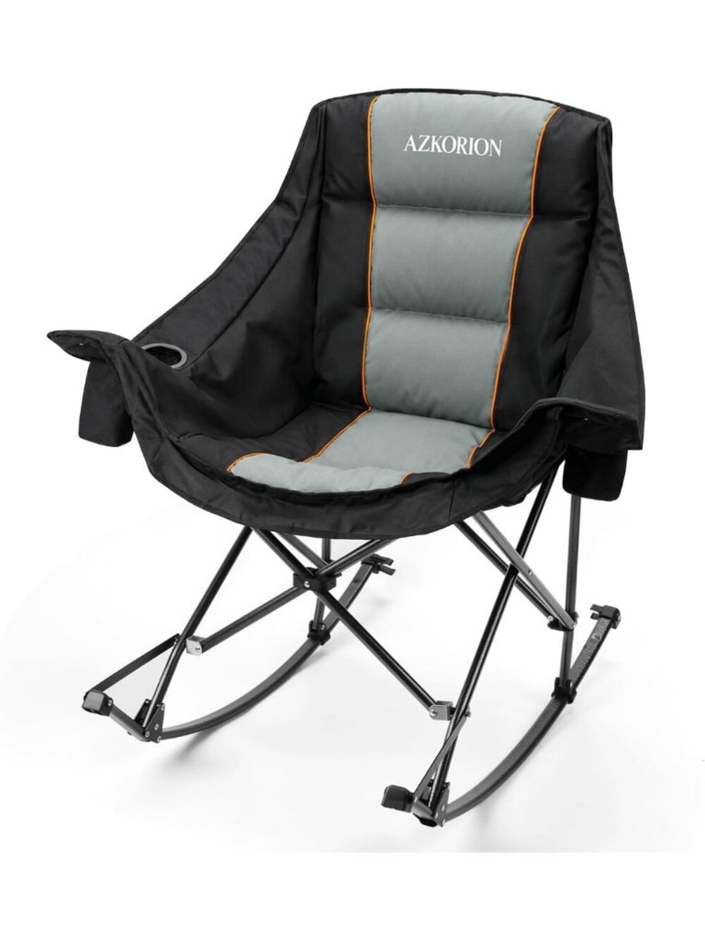 Oversized Folding Rocking Camping Chair - Comfortable Outdoor Relaxation Seat